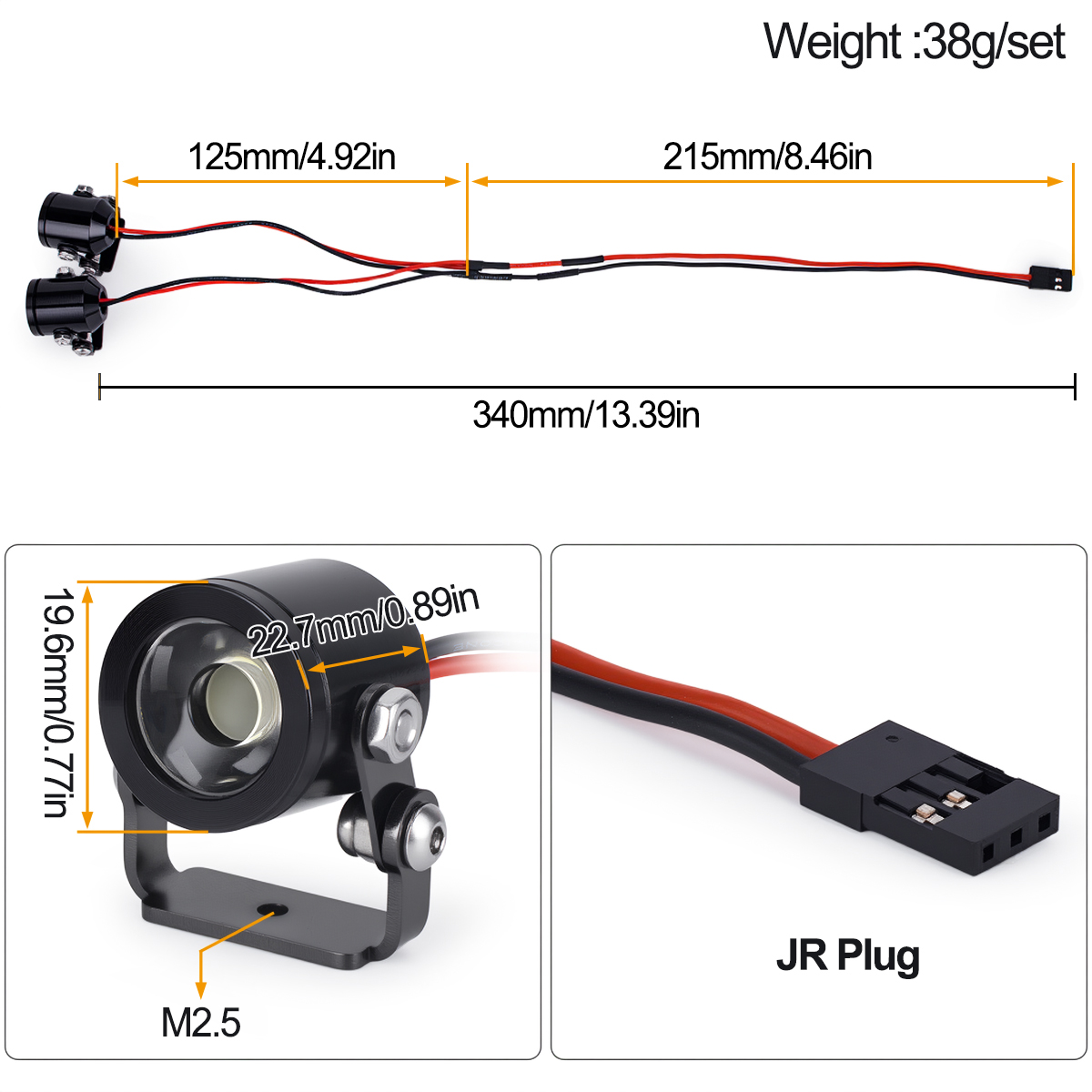 Lampu LED Mobil RC Lampu Sorot - Rc Hobby Toucan ulasan dan harga