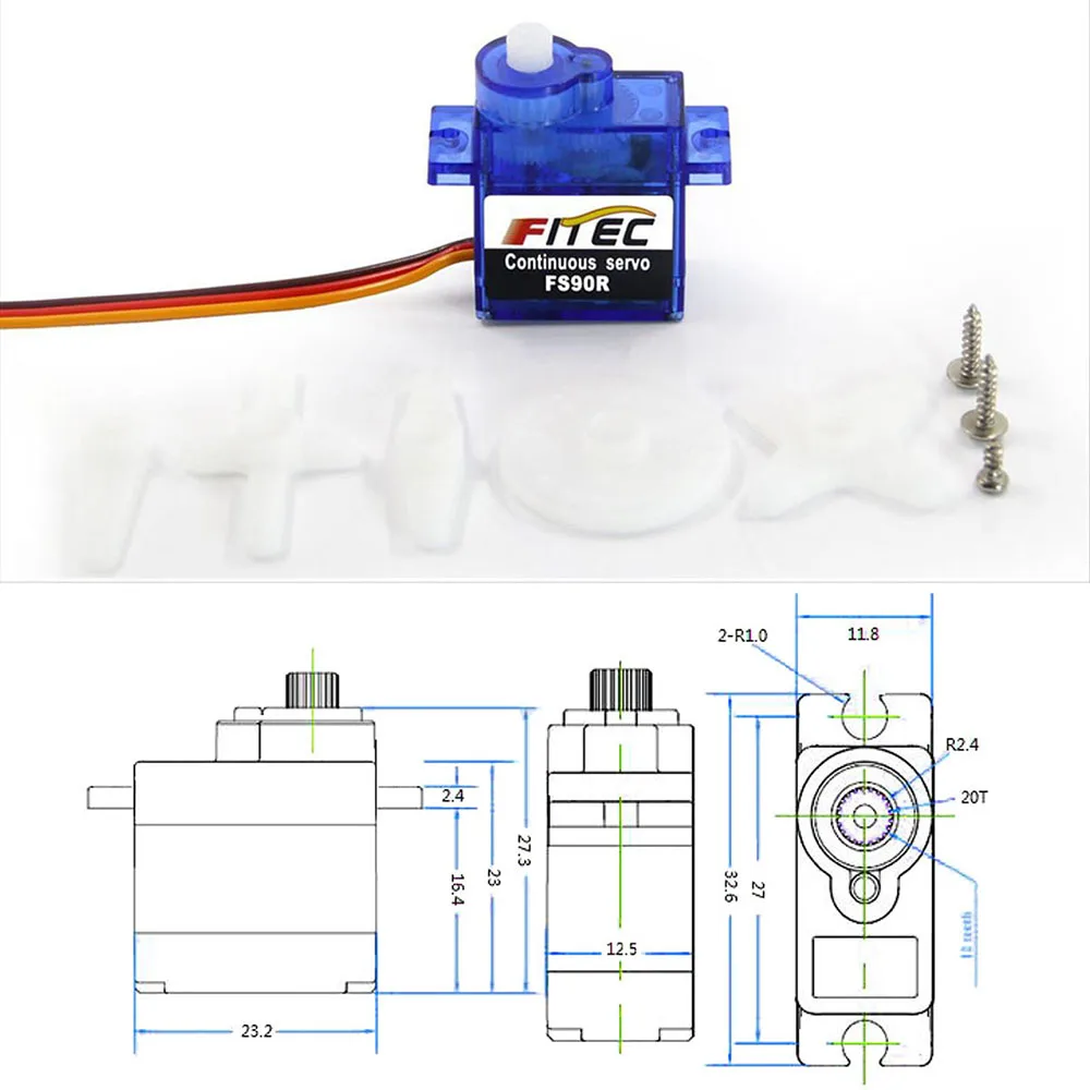 Feetech Mini FS90R mikro Servo - Rc Hobby Shops ulasan dan harga