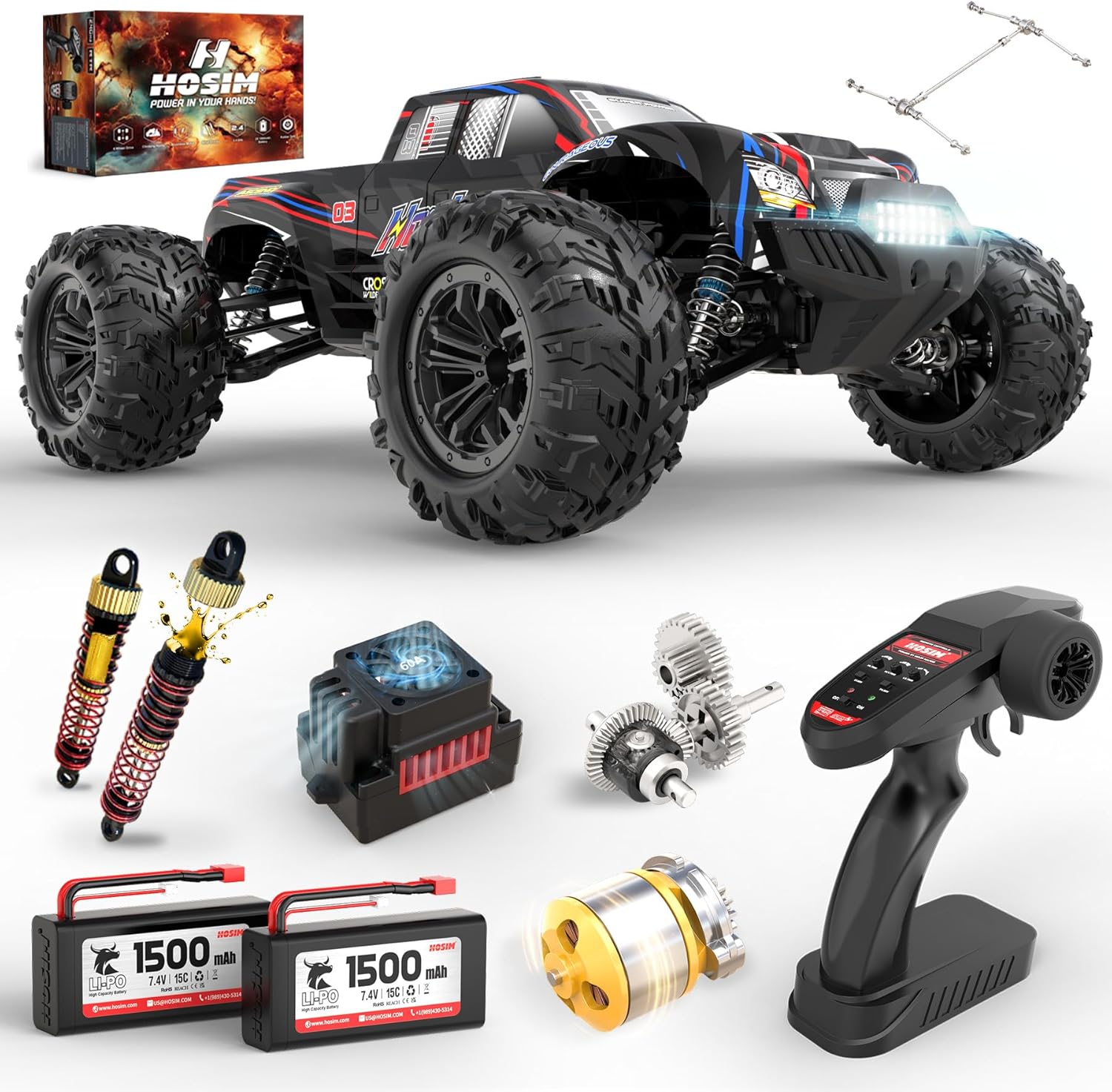 Truk Monster RC Brushless 60+  - Rc Hobby Grade Monster Truck ulasan dan harga